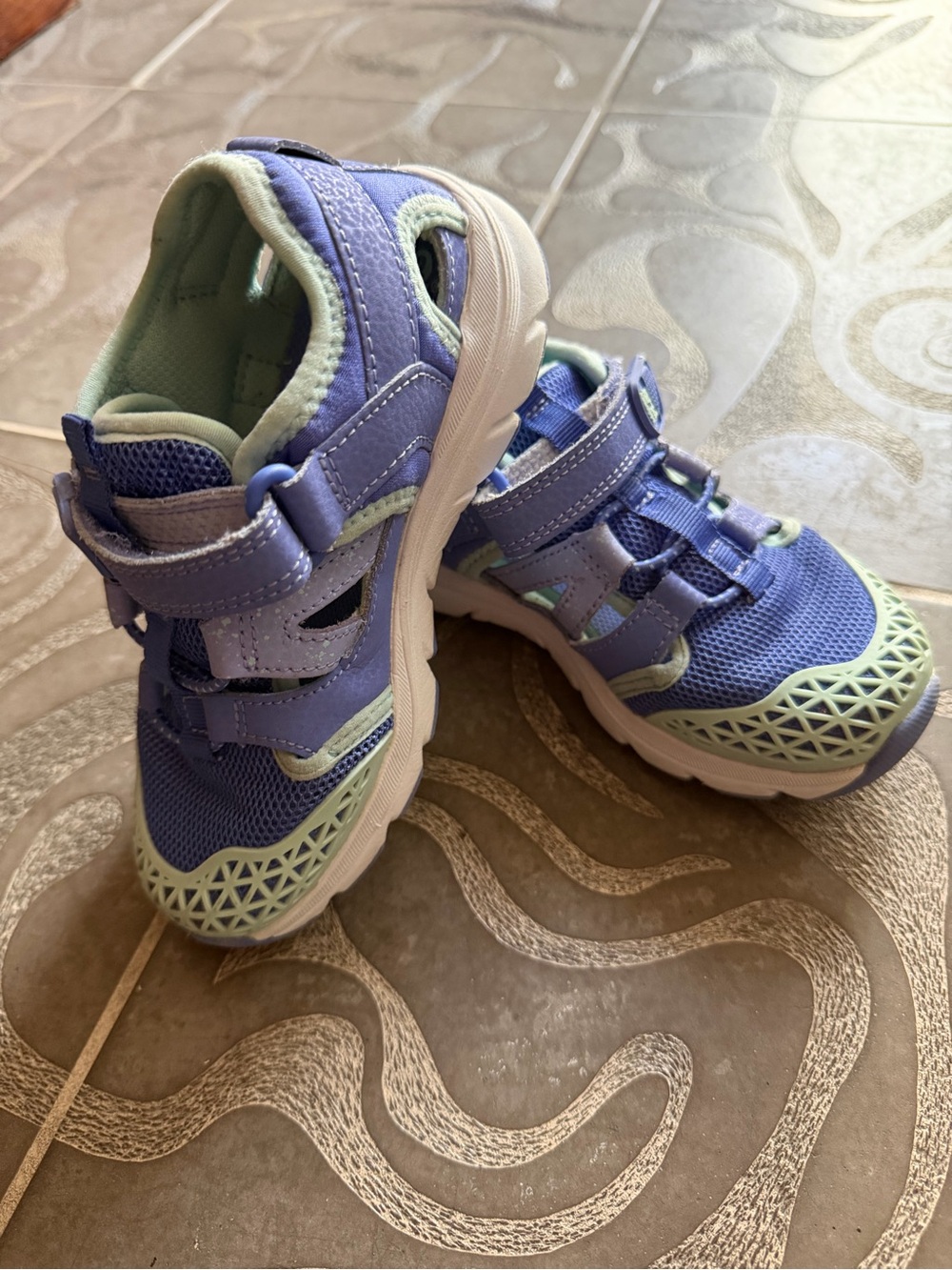Stride Rite Purple and Mint Kids Athletic Sneakers